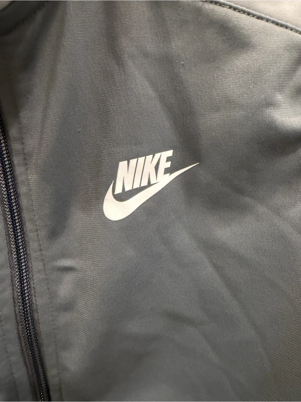 Nike Men's Gray and Light Gray Full-Zip Performance Jacket